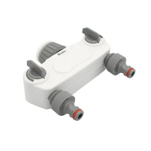 Kraanijaotur 2 väljundiga 1" – 3/4" kiirliidesega