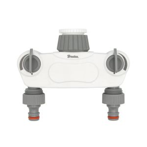 Kraanijaotur 2 väljundiga 1" – 3/4" kiirliidesega