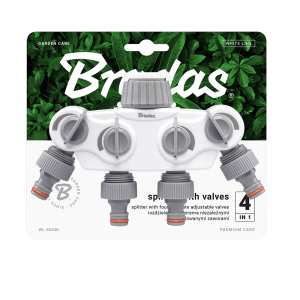 Kraanijaotur 4 väljundiga 1" – 3/4" kiirliitmikuga